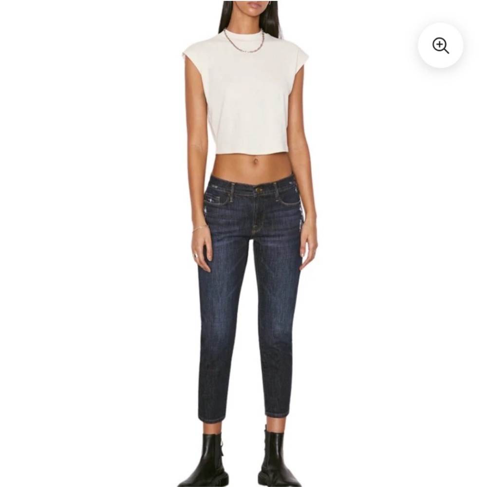 FRAME Le Garcon Crop Boyfriend Jeans Covant 32